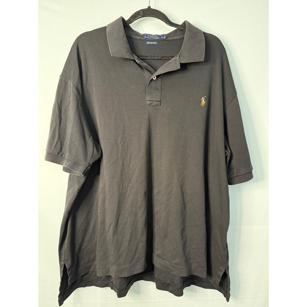 Polo Ralph Lauren Men Big & Tall‎ 3XB Black Pima Soft Touch Polo Shirt